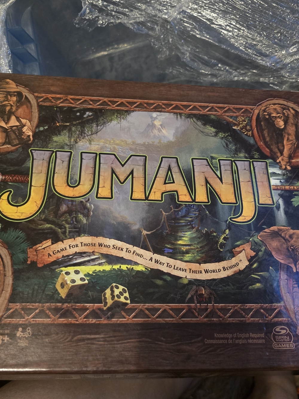 Jumanji Board Game - Classic Adventure Edition - Non Critical Pieces Missing